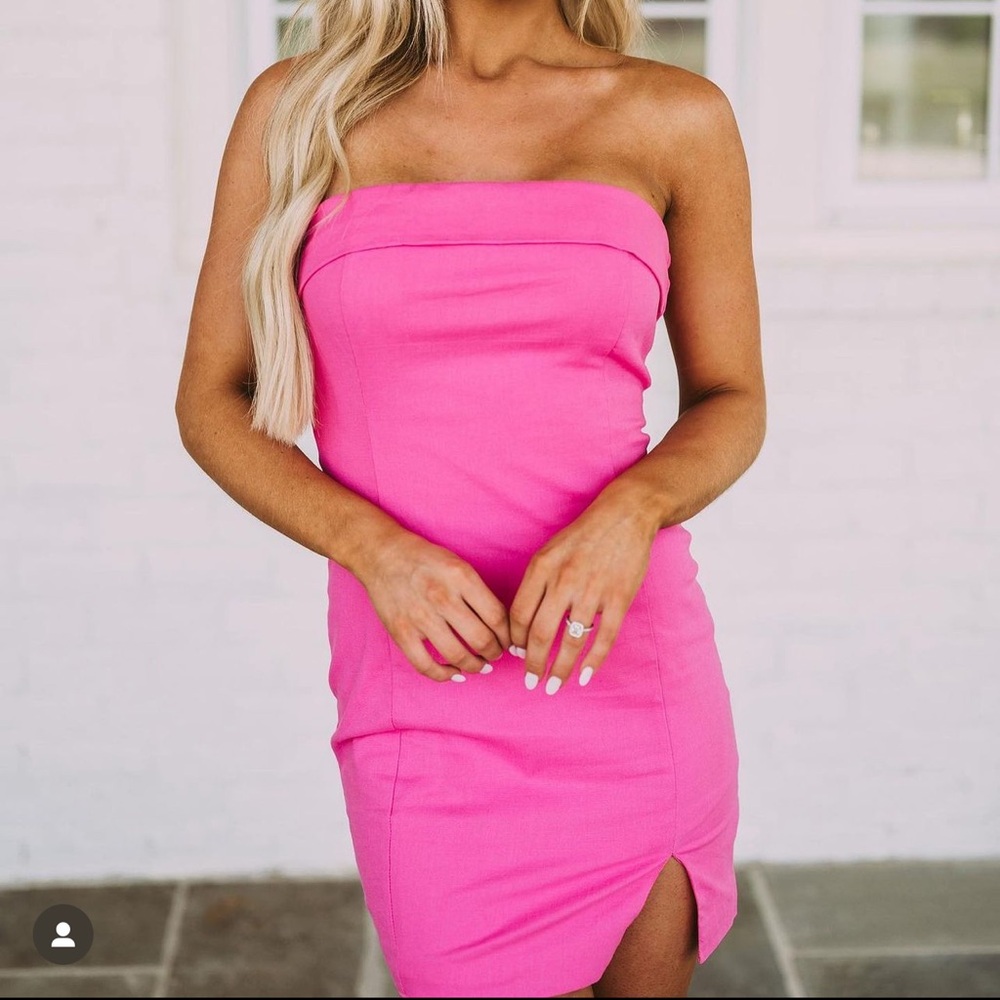 SHOP THESE THREE Rachel Tube Dress in pink